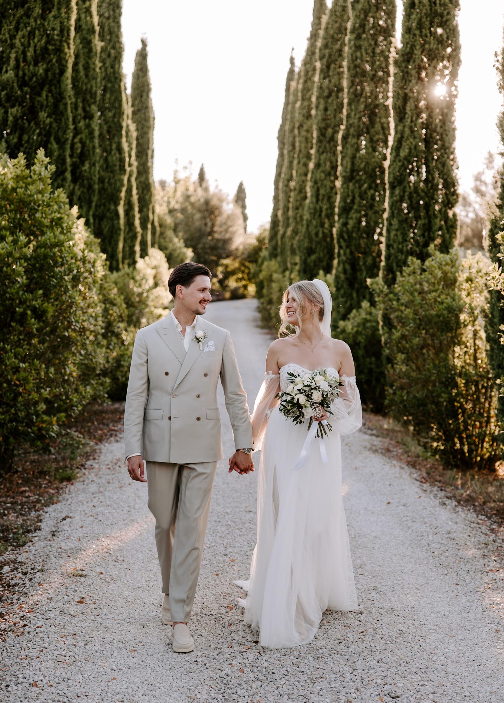 Allestimento per matrimonio in Toscana alla Tenuta Il Cicalino